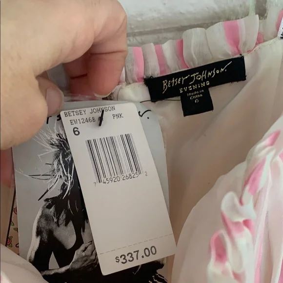 Betsey Johnson Pink and White Dress - Picture 9 of 9